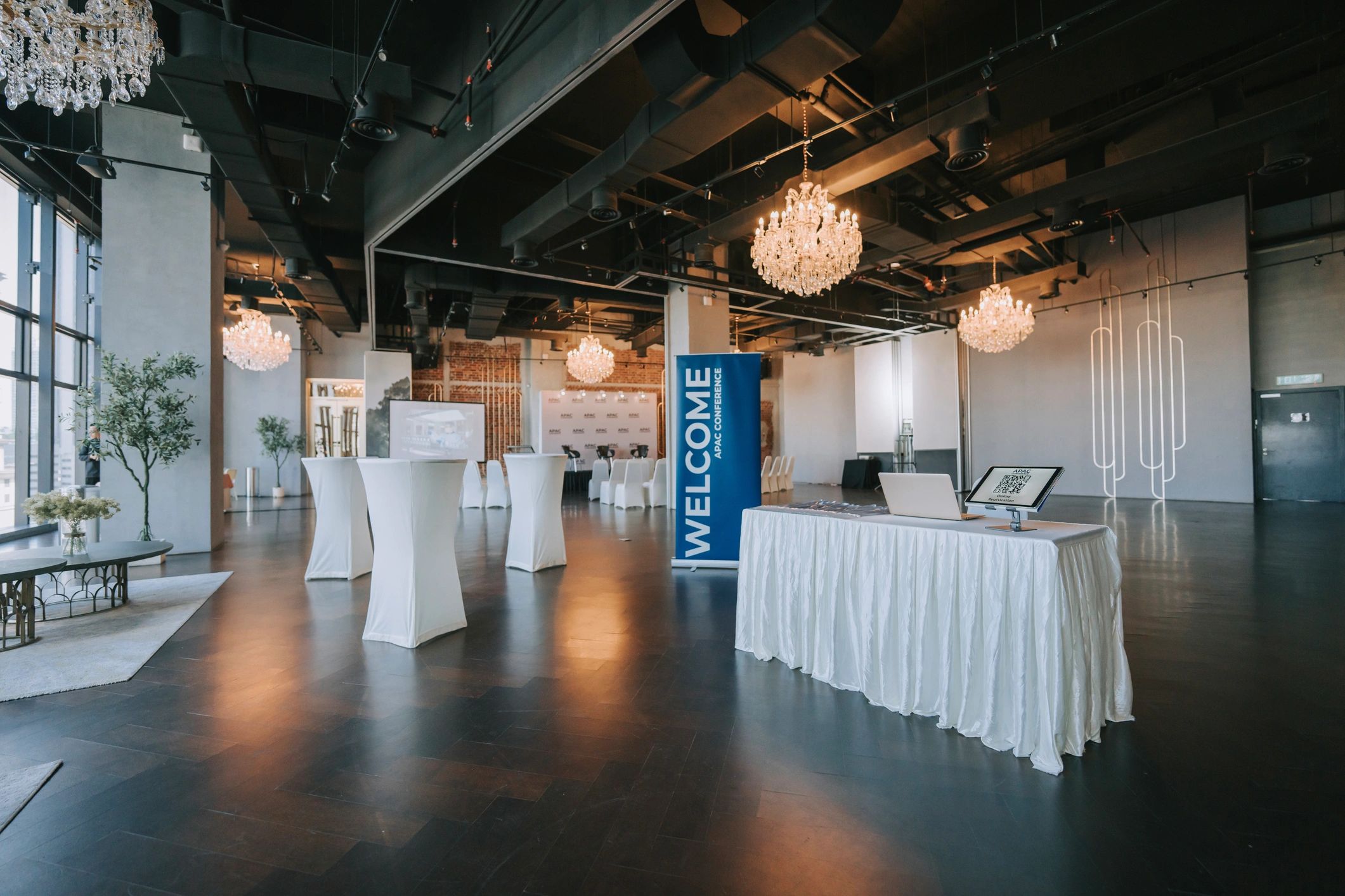 Event registration setup representing website data and compliance