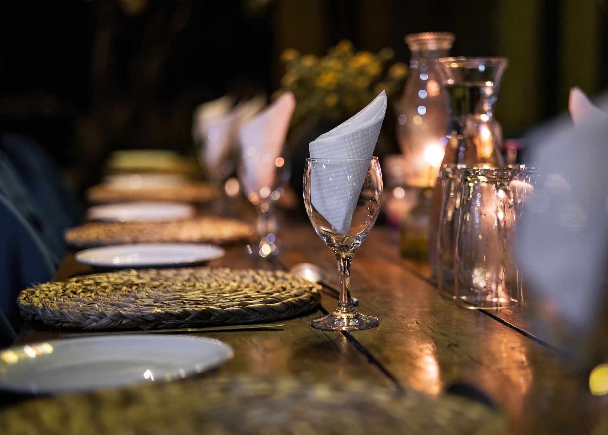 Elegant table decor representing service delivery and client planning